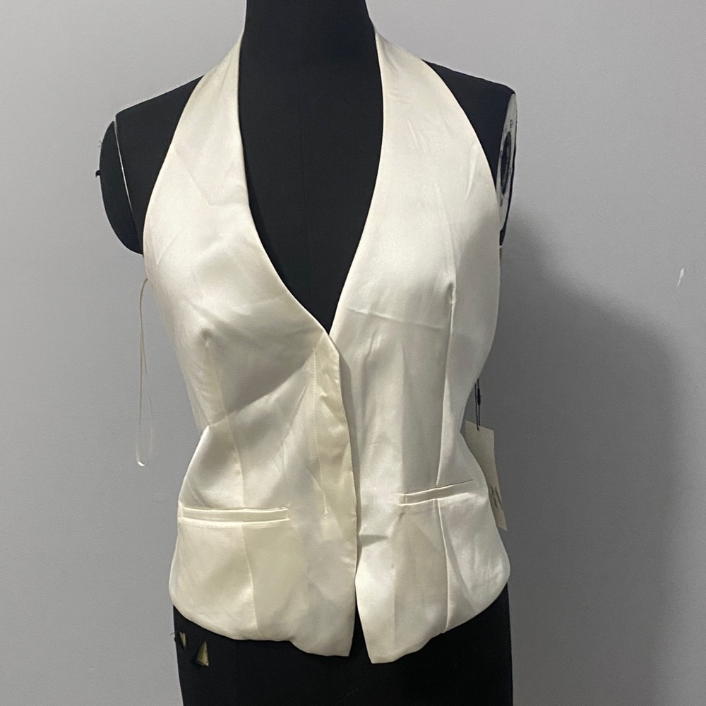 Zara Cream Halter Vest size L